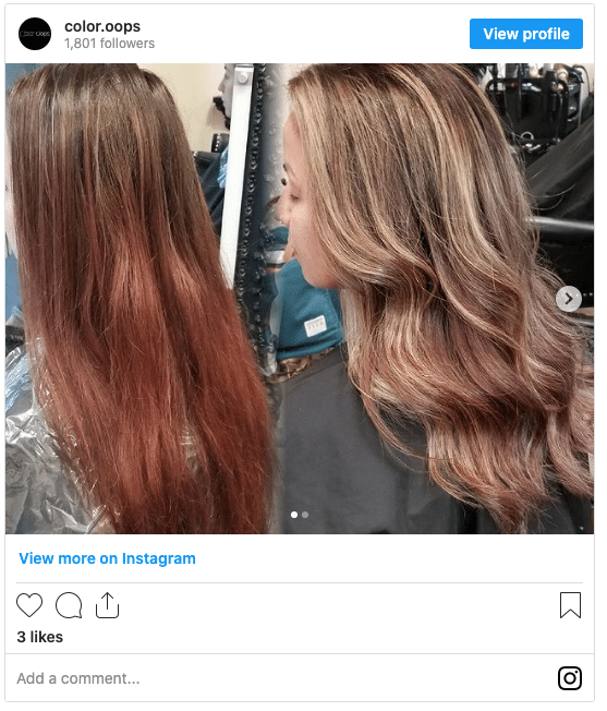 before and after hair color remover red hair to blonde