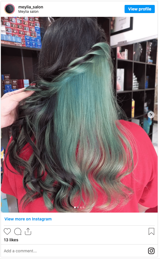 underlayer hair color instagram post