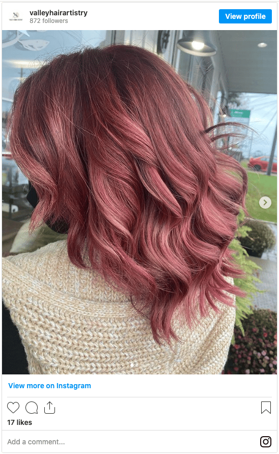 sombre hair blended colors instagram post