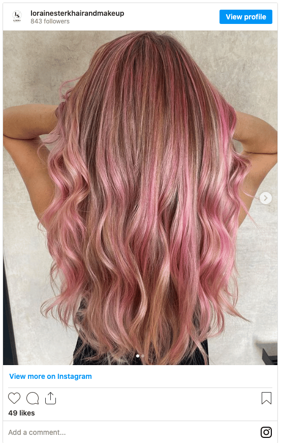 red and pink highlights instagram post