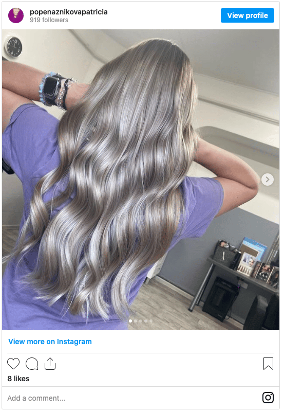 silver gray hair instagram post