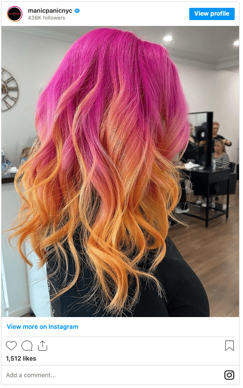 cleo rose dreamsicle pastel hair dye creamtone instagram post
