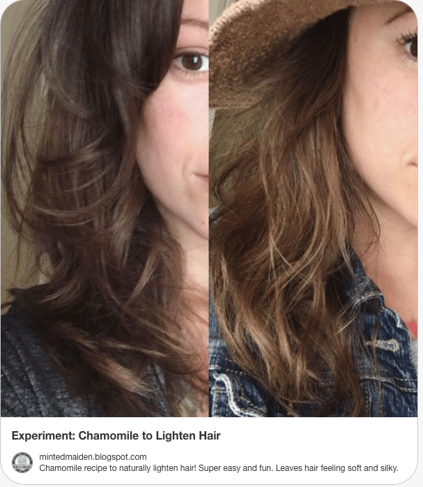 using camomile to lighten hair pinterest post
