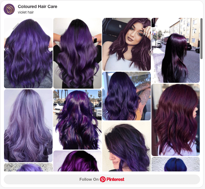 violet hair collection pinterest board