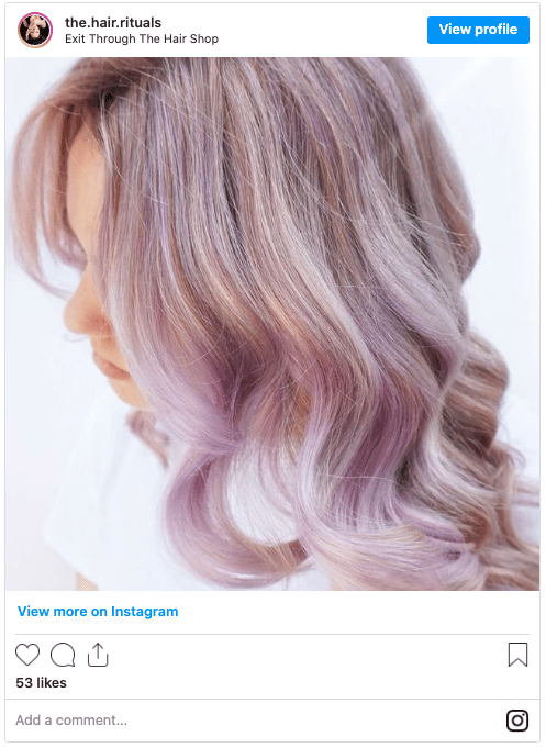 lavender highlights instagram post