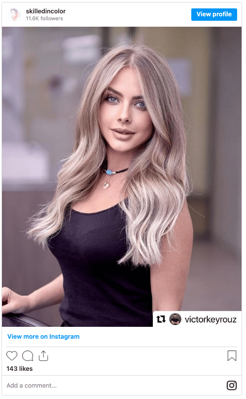 face framing ash blonde highlights instagram post
