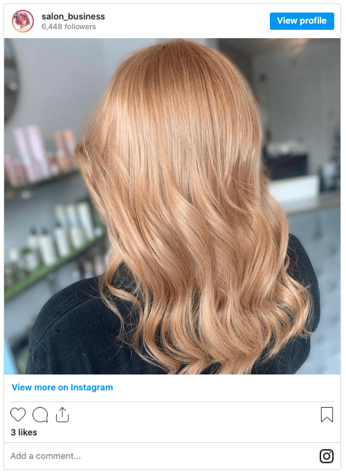 strawberry blonde hair color instagram post