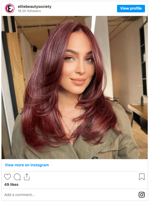 colored hair instagram post