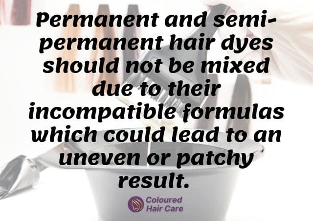 Can you mix permanent and semi permanent hair color infographic