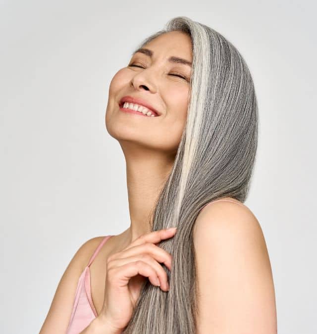 which hair color makes you look younger gray silver hair