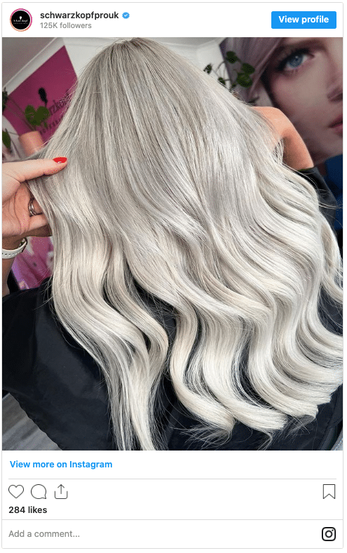 icy platinum blonde hair dye instagram post white blonde hair