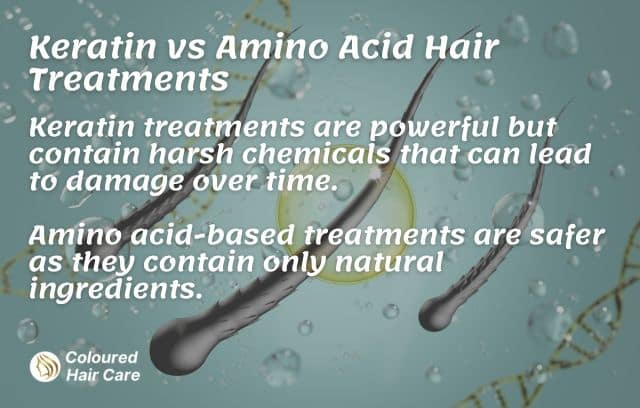 keratin hair treatments vs amino acid treatments infographic