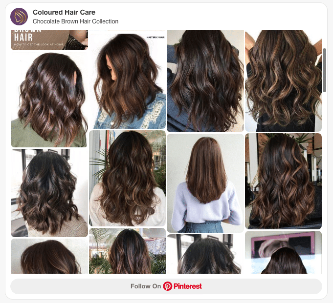 chocolate brown hair color pinterest board collection