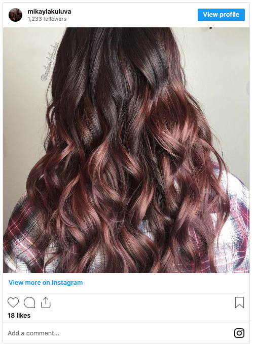 merlot ombre hair color instagram post
