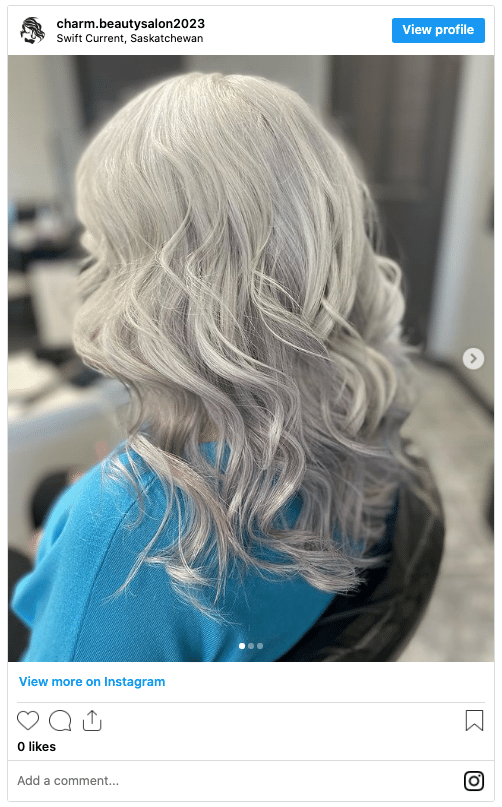 What Does Baking Soda Do To Gray Hair? silver white hair instagram post