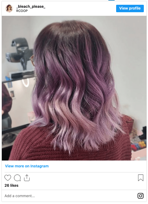 lilac ombre instagram post