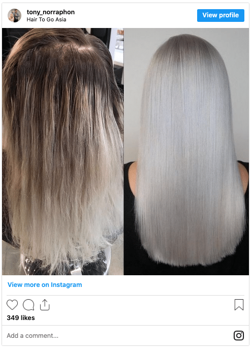 Can I dye my hair after bleaching it - bleached hair before and after bleach to silver hair dye instagram post