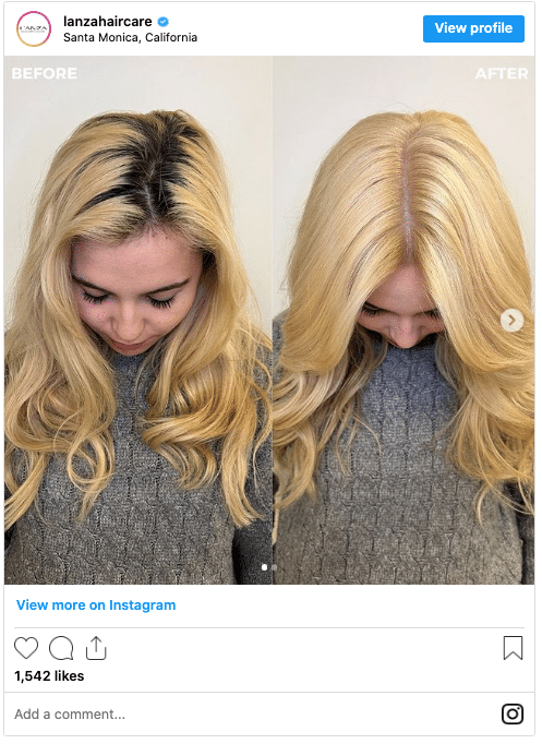bleach bath hair blonde roots instagram post