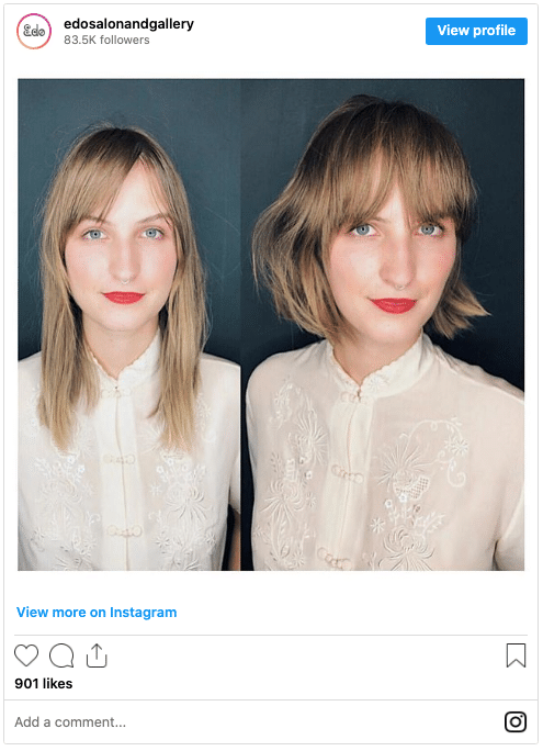 sea salt spray for straight hair before and after instagram post