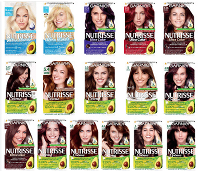 garnier nutrisse hair dye shades color chart