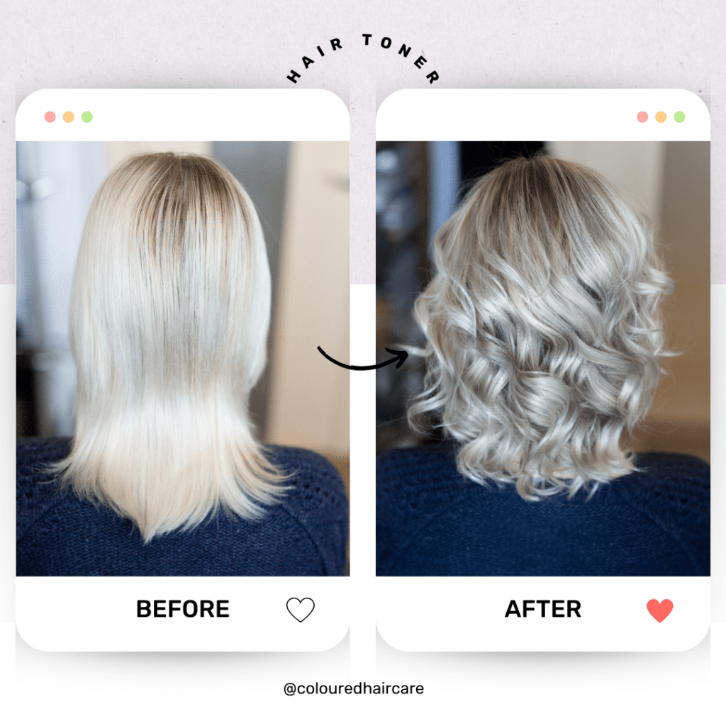 hair toner before and after