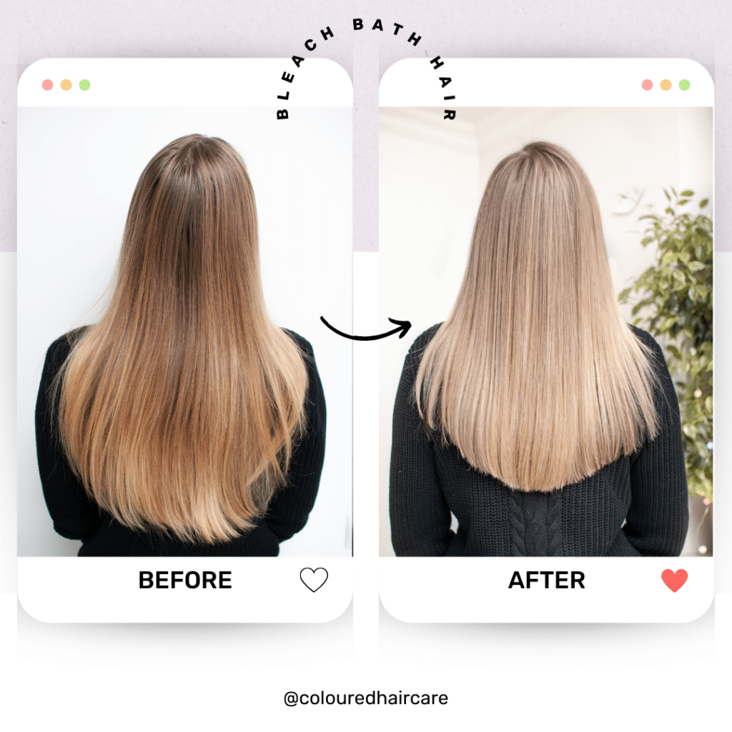 bleach bath hair before and after blonde hair