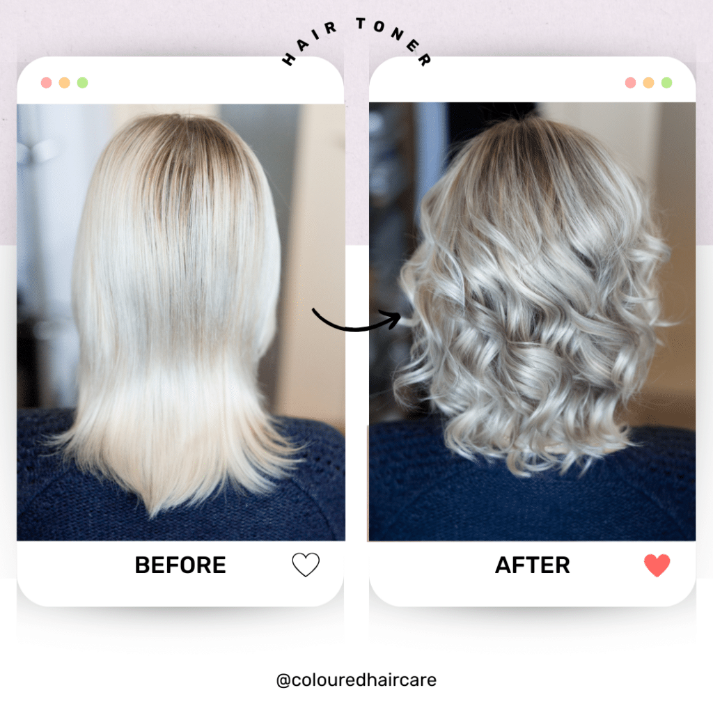 hair toner for bleached hair before and after