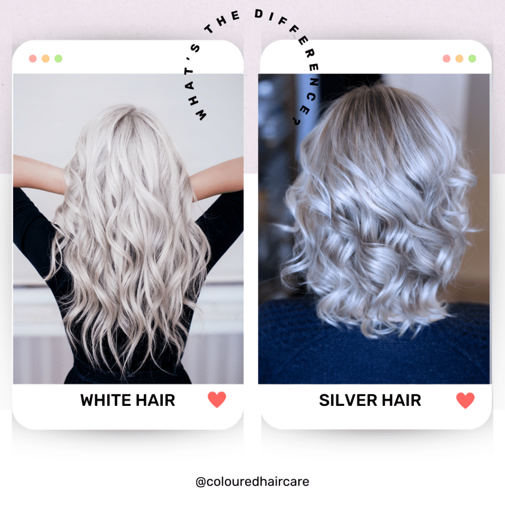 whats the difference between white and and silver hair