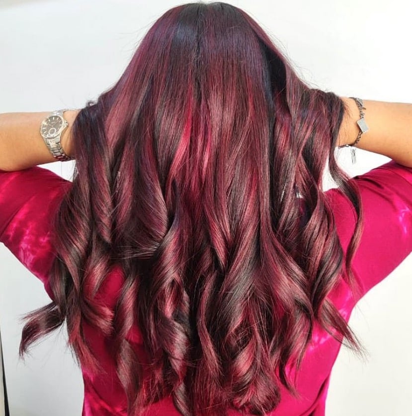 Black cherry red hair color