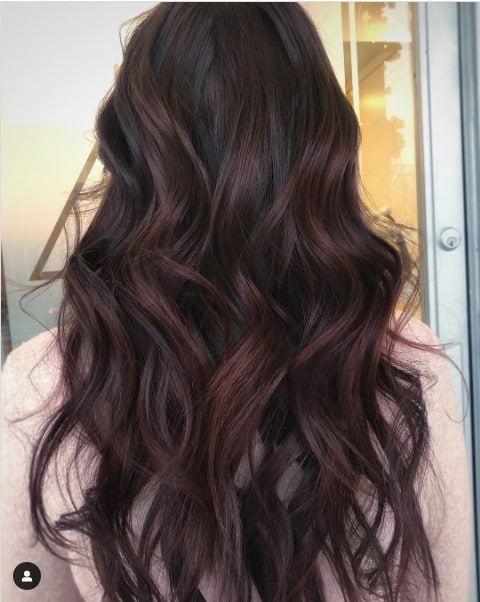 Chocolate black cherry hair color