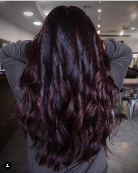 Dark Chocolate Cherry hair color