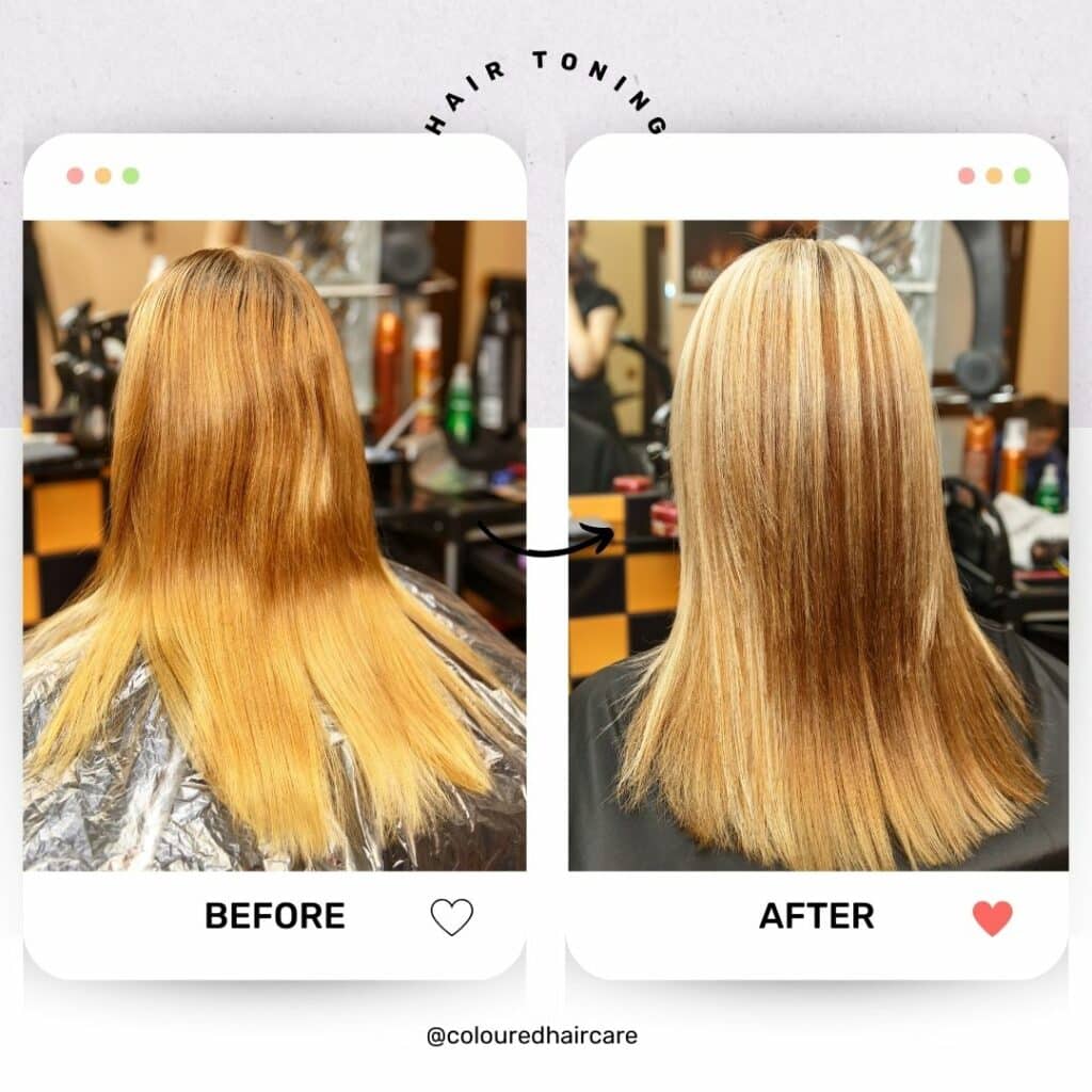 Hair Toner Before and After