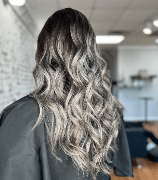 Gray Blending For Dark Hair - platinum shine instagram post