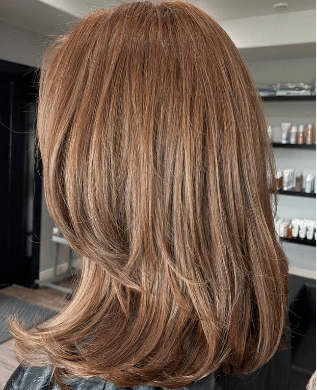 hair color for women over 40 Toasted Honey Brown hair color
