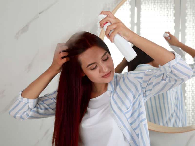 dry shampoo for red hair hair care routine
