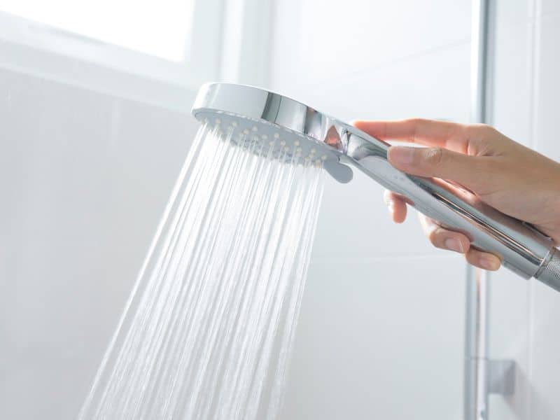 shower head with filtered water