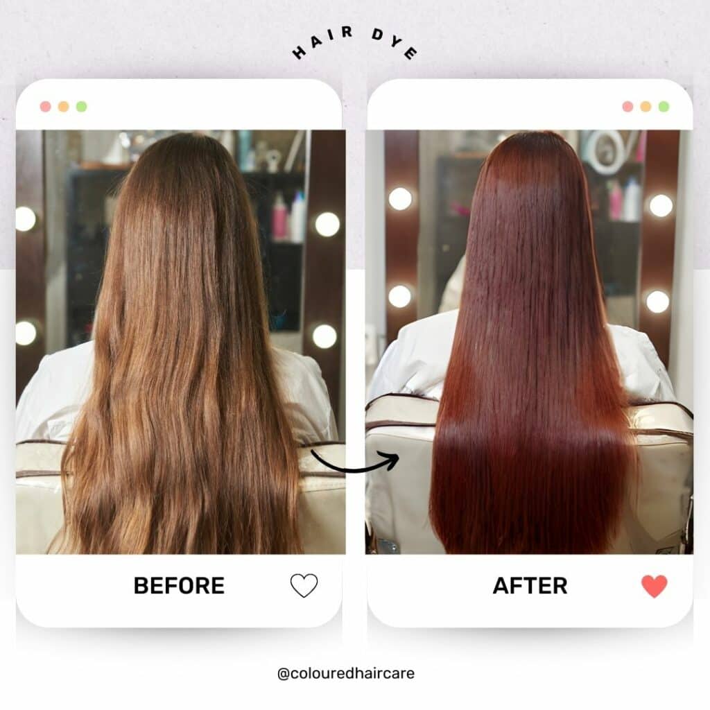 How to Make Hair Color Last Longer - before nad after hair dye image